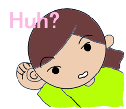 Kansai people Women's three sisters sticker #9668497