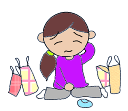 Kansai people Women's three sisters sticker #9668502