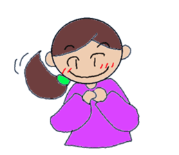 Kansai people Women's three sisters sticker #9668505