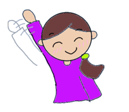 Kansai people Women's three sisters sticker #9668507