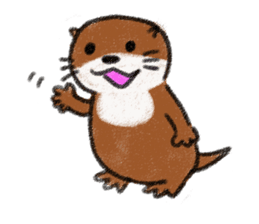 Oriental small-clawed otter sticker #9668952