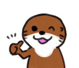 Oriental small-clawed otter sticker #9668953