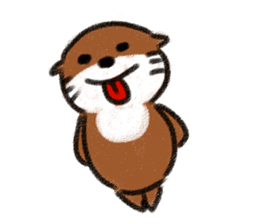 Oriental small-clawed otter sticker #9668958