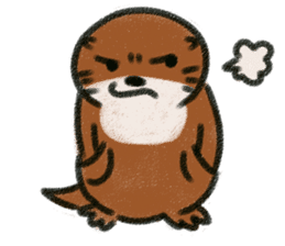 Oriental small-clawed otter sticker #9668966