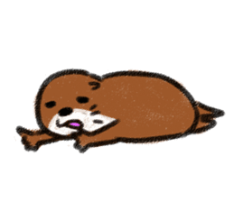 Oriental small-clawed otter sticker #9668970