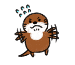 Oriental small-clawed otter sticker #9668973