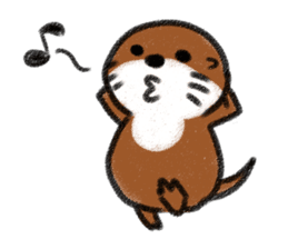 Oriental small-clawed otter sticker #9668975