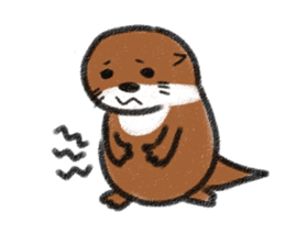 Oriental small-clawed otter sticker #9668984