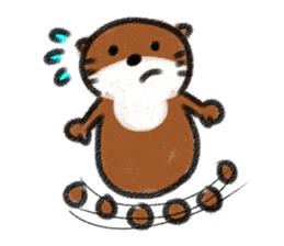 Oriental small-clawed otter sticker #9668990