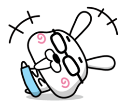 Rabbits wearing pants(1) sticker #9669621