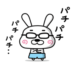 Rabbits wearing pants(1) sticker #9669624