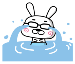 Rabbits wearing pants(1) sticker #9669628