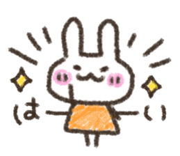 Rabbit Crayon sticker #9672472