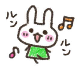 Rabbit Crayon sticker #9672473