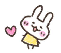 Rabbit Crayon sticker #9672478