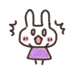 Rabbit Crayon sticker #9672479