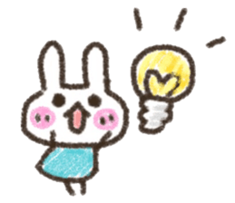 Rabbit Crayon sticker #9672489