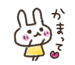 Rabbit Crayon sticker #9672498