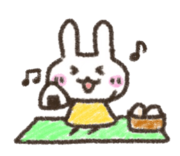 Rabbit Crayon sticker #9672505
