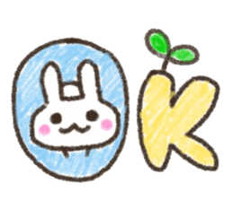 Rabbit Crayon sticker #9672511
