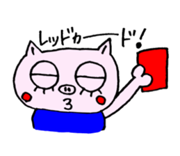 false eyelashes pig volleyball ver. sticker #9672660