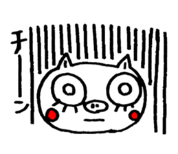 false eyelashes pig volleyball ver. sticker #9672668