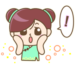 Cute Chinese girl sticker #9674182