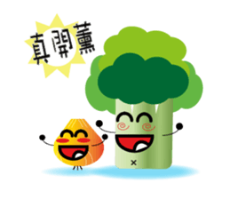 The partner with Onion and Broccoli sticker #9674836