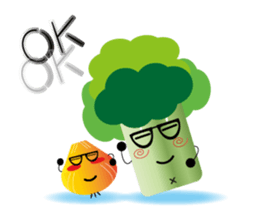 The partner with Onion and Broccoli sticker #9674840