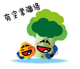 The partner with Onion and Broccoli sticker #9674841