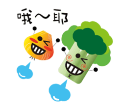 The partner with Onion and Broccoli sticker #9674856