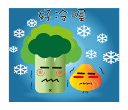 The partner with Onion and Broccoli sticker #9674857