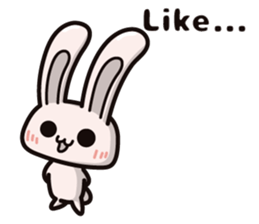 Calculation high rabbit (ver.English) sticker #9678876