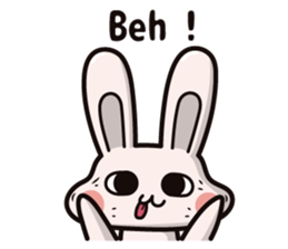 Calculation high rabbit (ver.English) sticker #9678895