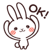 Cute rabbit "Mopu-usa" sticker #9679034