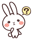 Cute rabbit "Mopu-usa" sticker #9679042