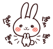 Cute rabbit "Mopu-usa" sticker #9679045