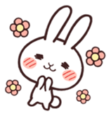 Cute rabbit "Mopu-usa" sticker #9679048