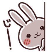 Cute rabbit "Mopu-usa" sticker #9679054