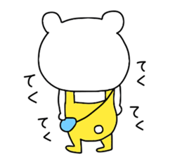 Second edition bear wearing overalls sticker #9681175