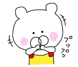 Second edition bear wearing overalls sticker #9681187