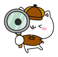Daily cat detective sticker #9681392
