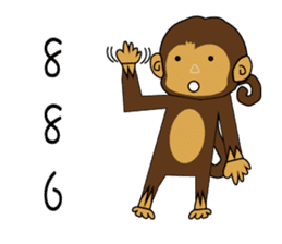 M Ja Monkey&Naughty Mouse sticker #9682945