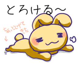 Valentine's Day the yellow rabbit sticker #9685825