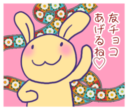 Valentine's Day the yellow rabbit sticker #9685847