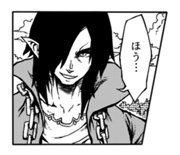 Japanese boys comics sticker #9685892