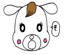 Dog Taro and eyelashes First stage sticker #9686425