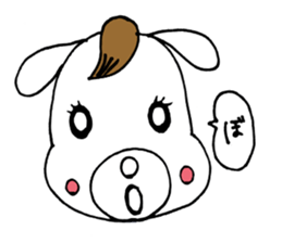 Dog Taro and eyelashes First stage sticker #9686426