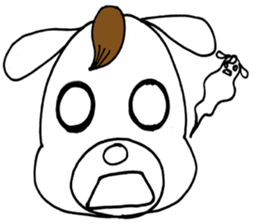 Dog Taro and eyelashes First stage sticker #9686427