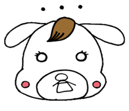 Dog Taro and eyelashes First stage sticker #9686434